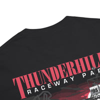 Thumbnail for Black t-shirt with 'Thunderhill Raceway Park' text and racing graphics on a white background