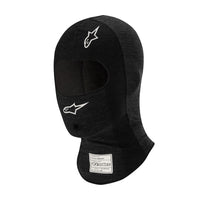 Thumbnail for Black Alpinestars Race v3 Nomex Balaclava with eye openings and a small logo on the front.