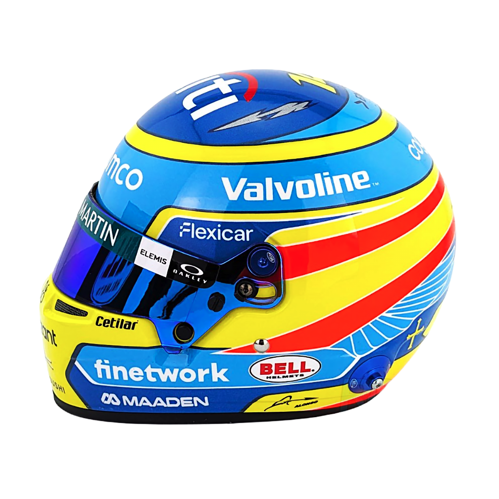 Bell HP77 Fernando Alonso 1:2 Scale F1 Mini Helmet | Aston Martin 2025 F1 Season