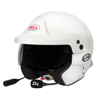 Thumbnail for Bell mag- 10 helmet with a visor and communication device on a white background