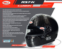 Thumbnail for Bell RS7-K Carbon helmet with product details on a gray background
