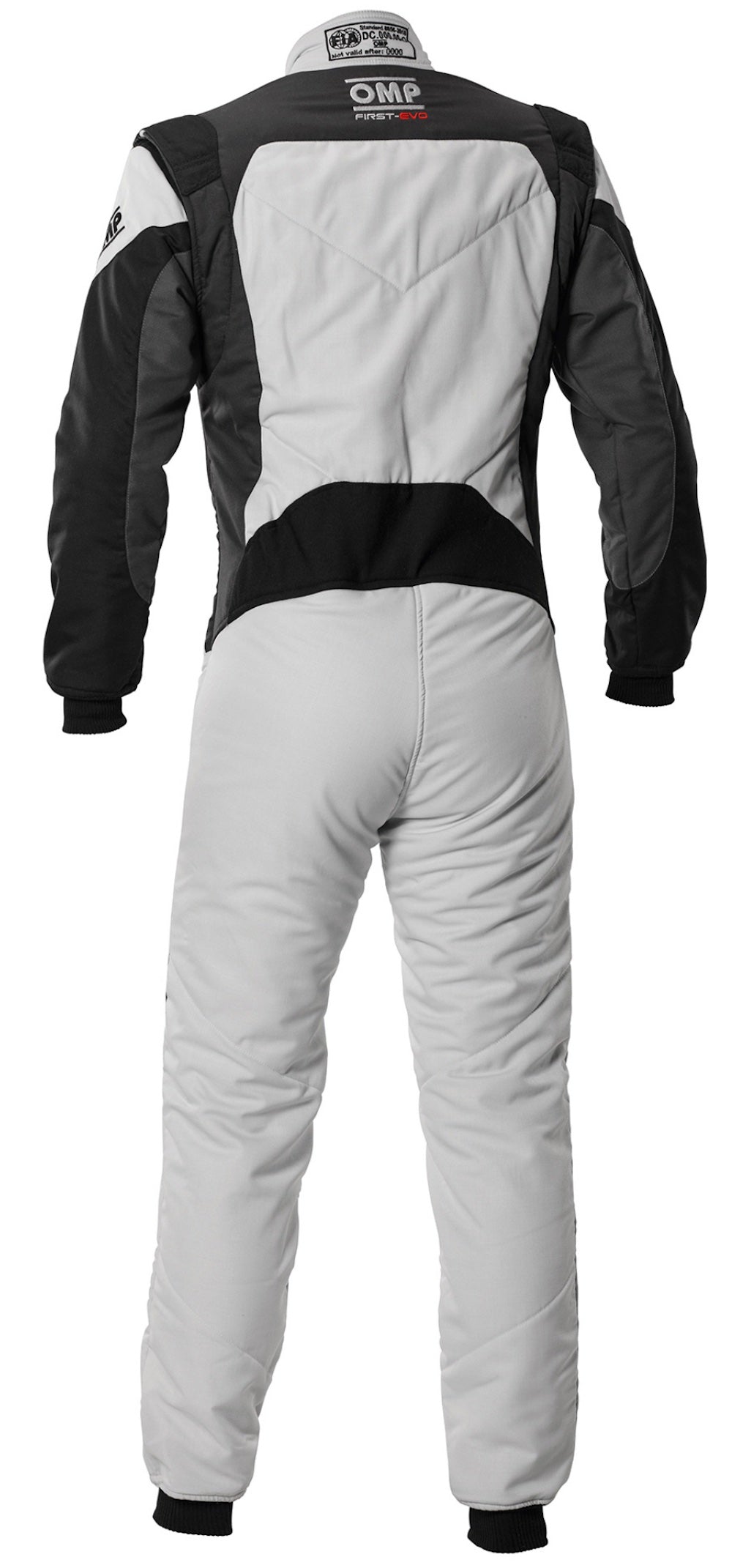 OMP-First-Evo_Race-Suit-Sale-Silver_Black-rear-discount-offer-low-price-cheap-value-compare-image