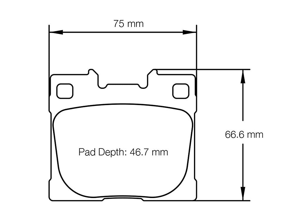 Pagid racing brake pad shape no. 8300 for GR Corolla and GR Yaris