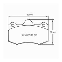Thumbnail for Pagid Racing Brake Pads No. 4345 (Rear)
