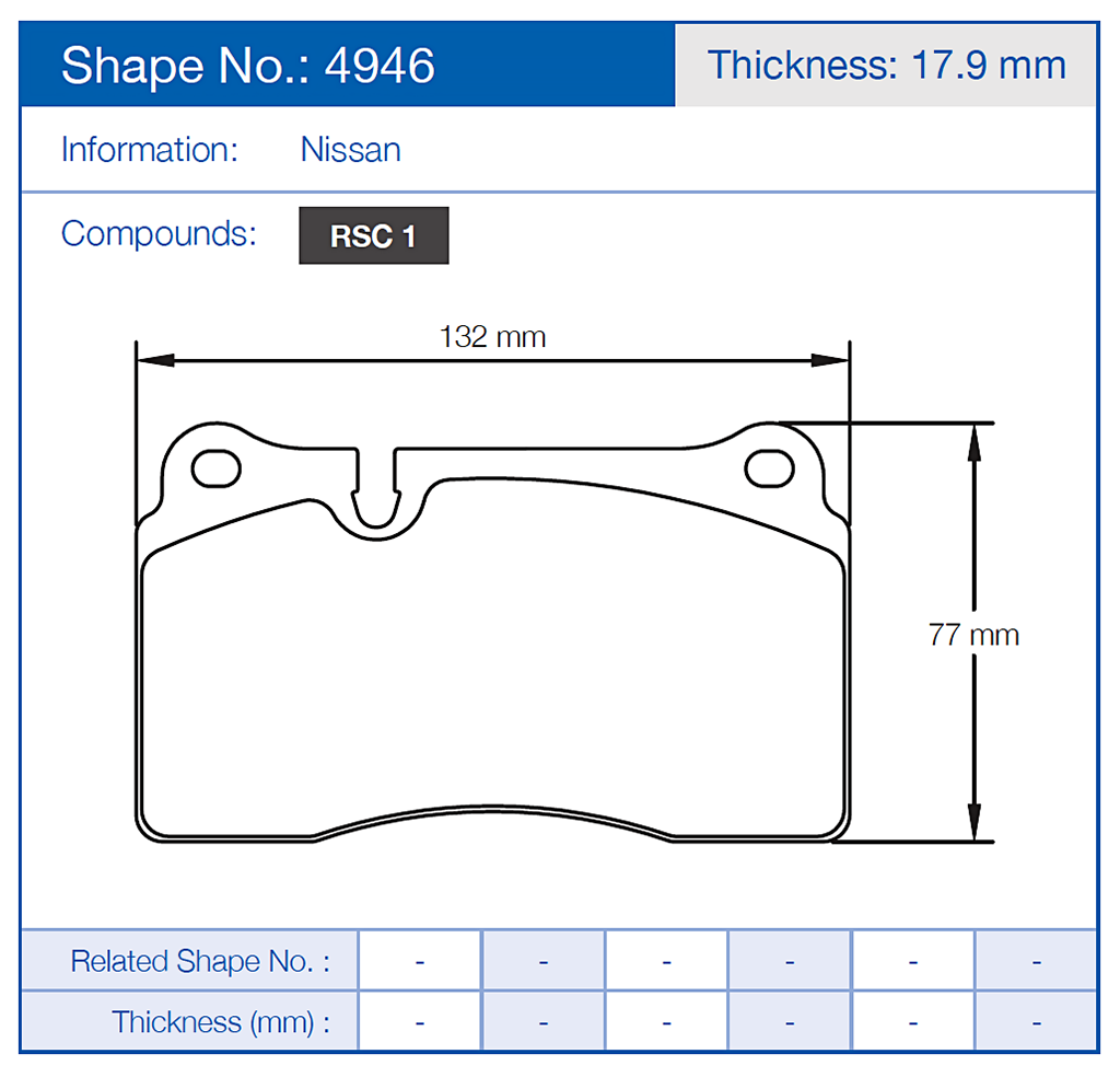 Pagid Racing Brake Pads No. 4946 (Rear)
