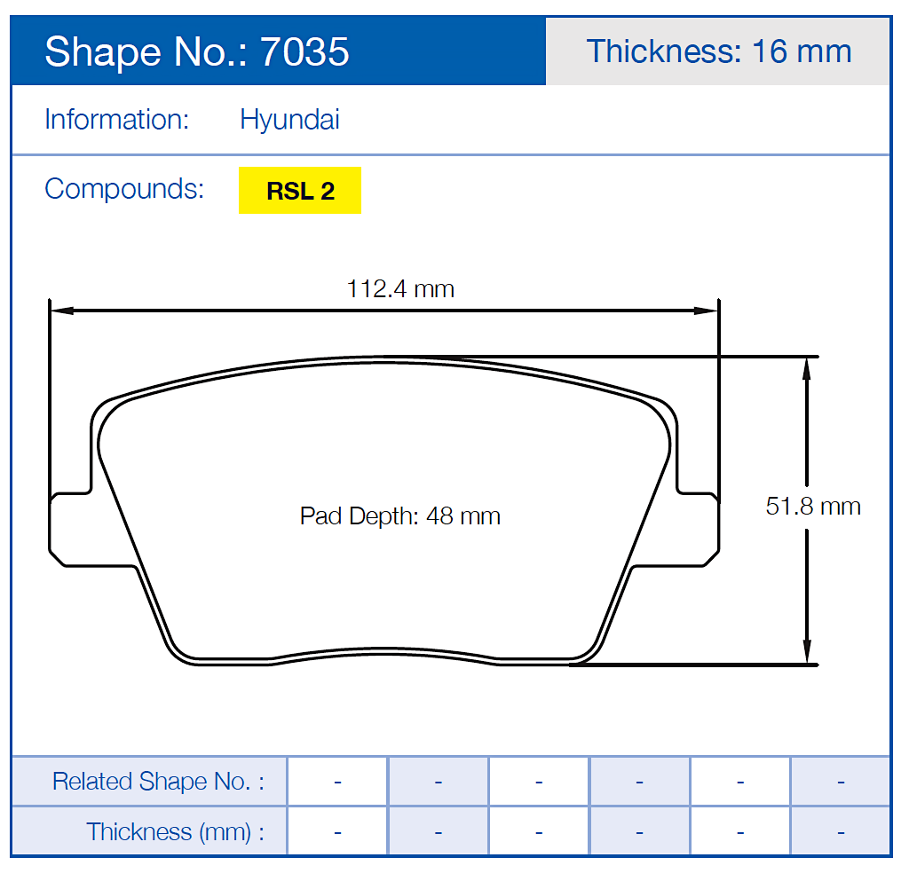 Pagid Racing Brake Pads No. 7035 (Rear)