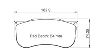 Thumbnail for Pagid racing brakes pad shape no. 2566