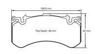Thumbnail for Pagid Racing Brake Pads No. 4937 (Front)