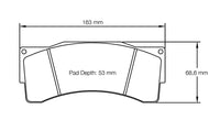 Thumbnail for Pagid racing brakes pad shape no. 2688
