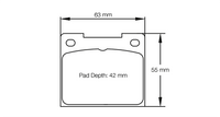 Thumbnail for Pagid racing brakes pad shape no. 3102
