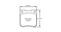 Thumbnail for Pagid racing brakes pad shape no. 3190