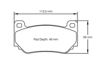 Thumbnail for Pagid 4349 racing brake pads for the Lotus Exige Sport Cup and Caterham SP/300.R.
