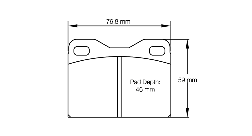 Pagid racing brakes pad shape no. 4634 vintage Ferrari racing.