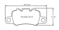 Thumbnail for Pagid Racing Brake Pads No. 4925 (Rear)