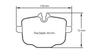 Thumbnail for Pagid Racing Brake Pads No. 4932 (Rear)