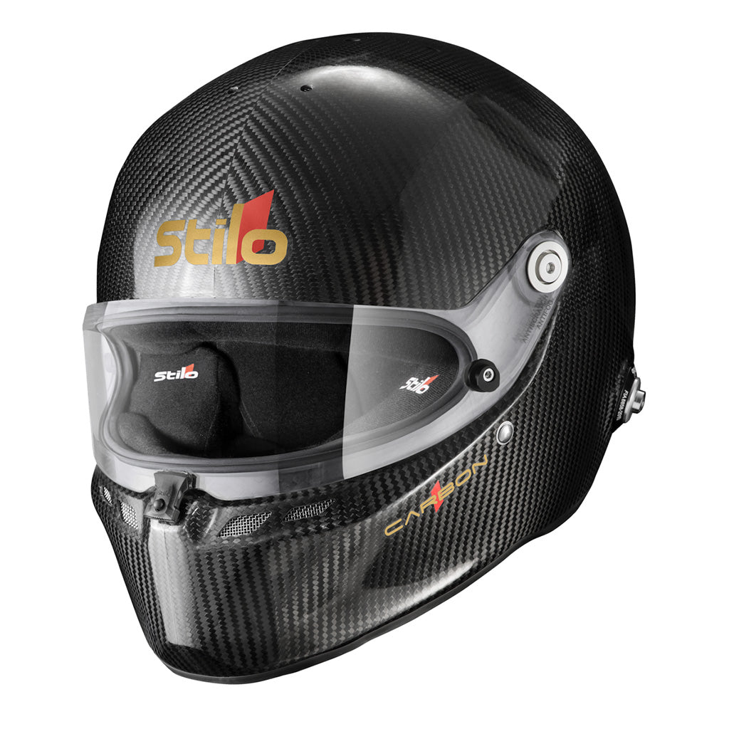 Stilo ST6 FN 8859-2024 SA2025 Carbon Fiber auto racing helmet left 3Q view