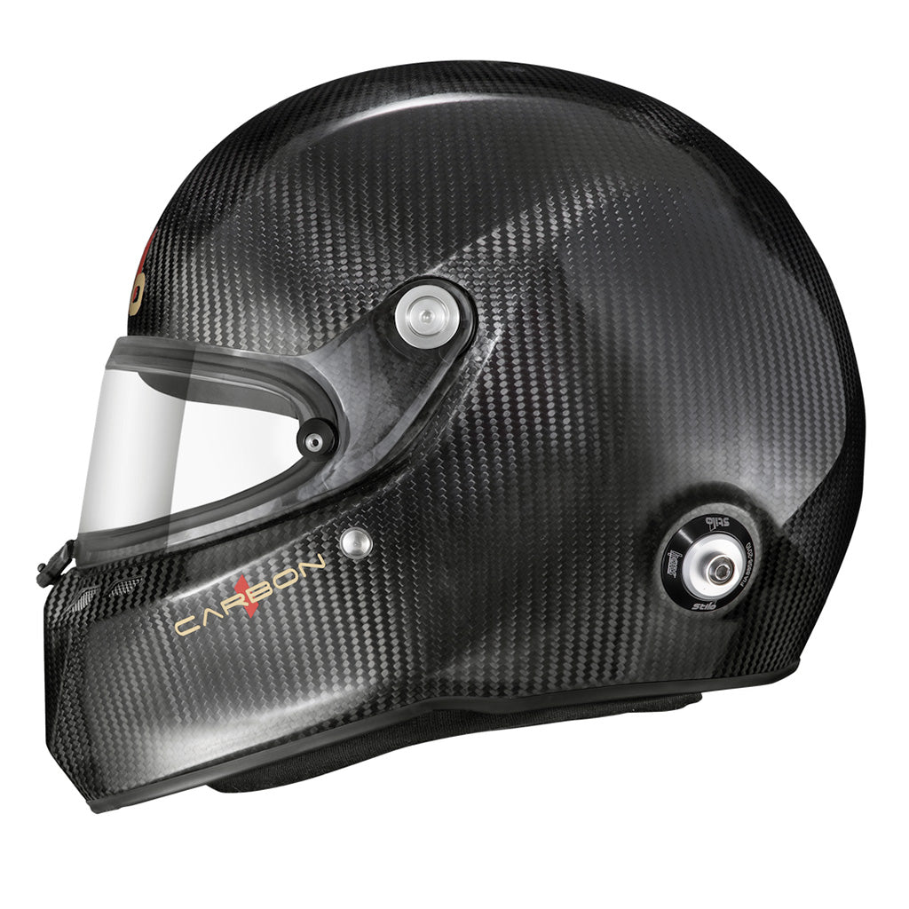 Stilo ST6 FN 8859-2024 SA2025 Carbon Fiber auto racing helmet left side view