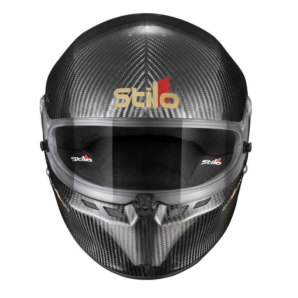 Stilo ST6 FN 8859-2024 SA2025 Carbon Fiber auto racing helmet front view