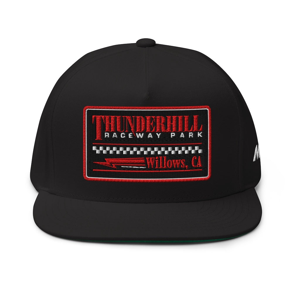 Black cap with red and white 'Thunderhill Raceway Park' logo on a white background