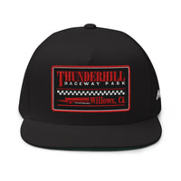 Thumbnail for Black cap with red and white 'Thunderhill Raceway Park' logo on a white background