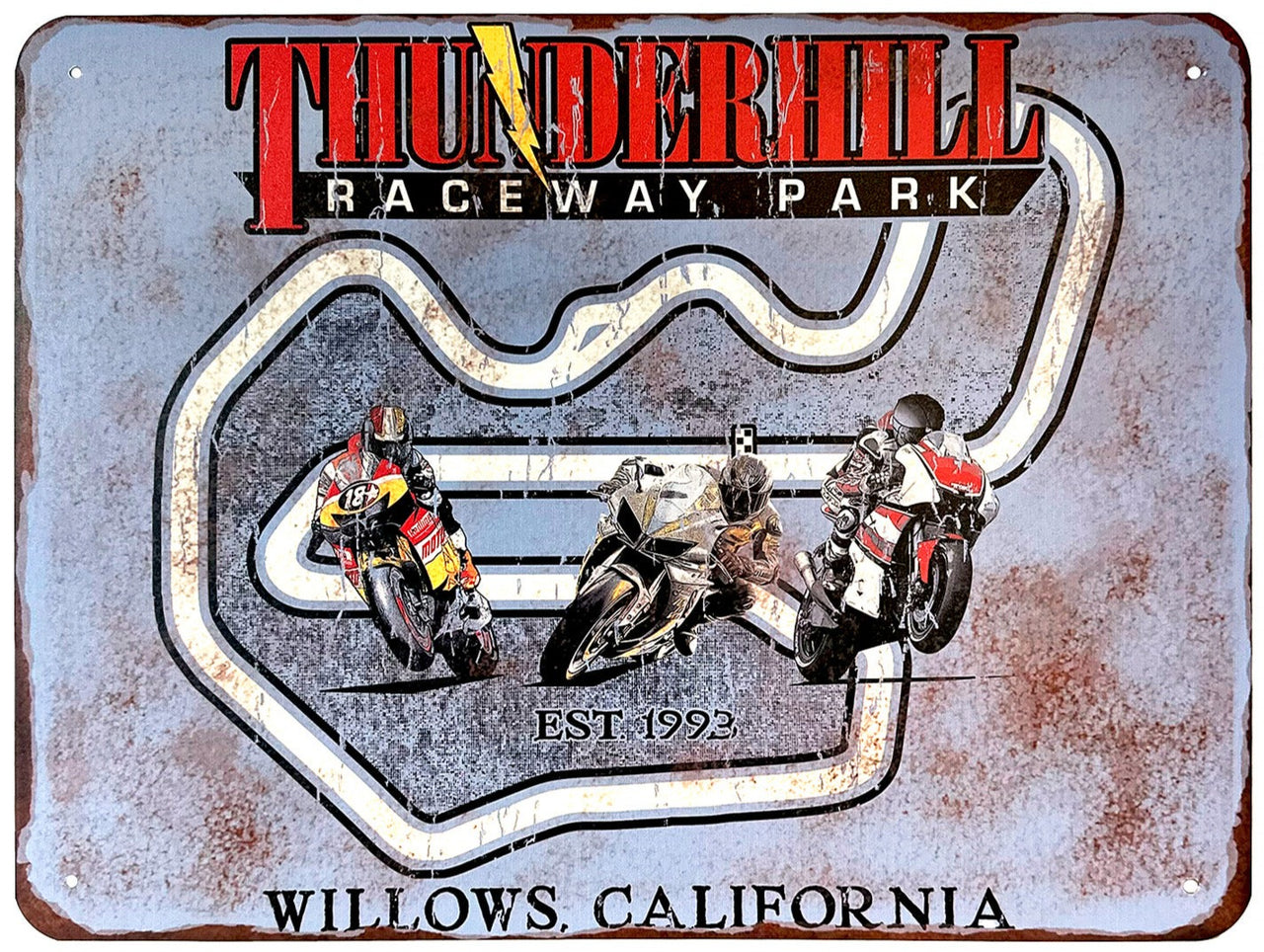 Aluminum Sign Thunderhill Raceway Motorcycles