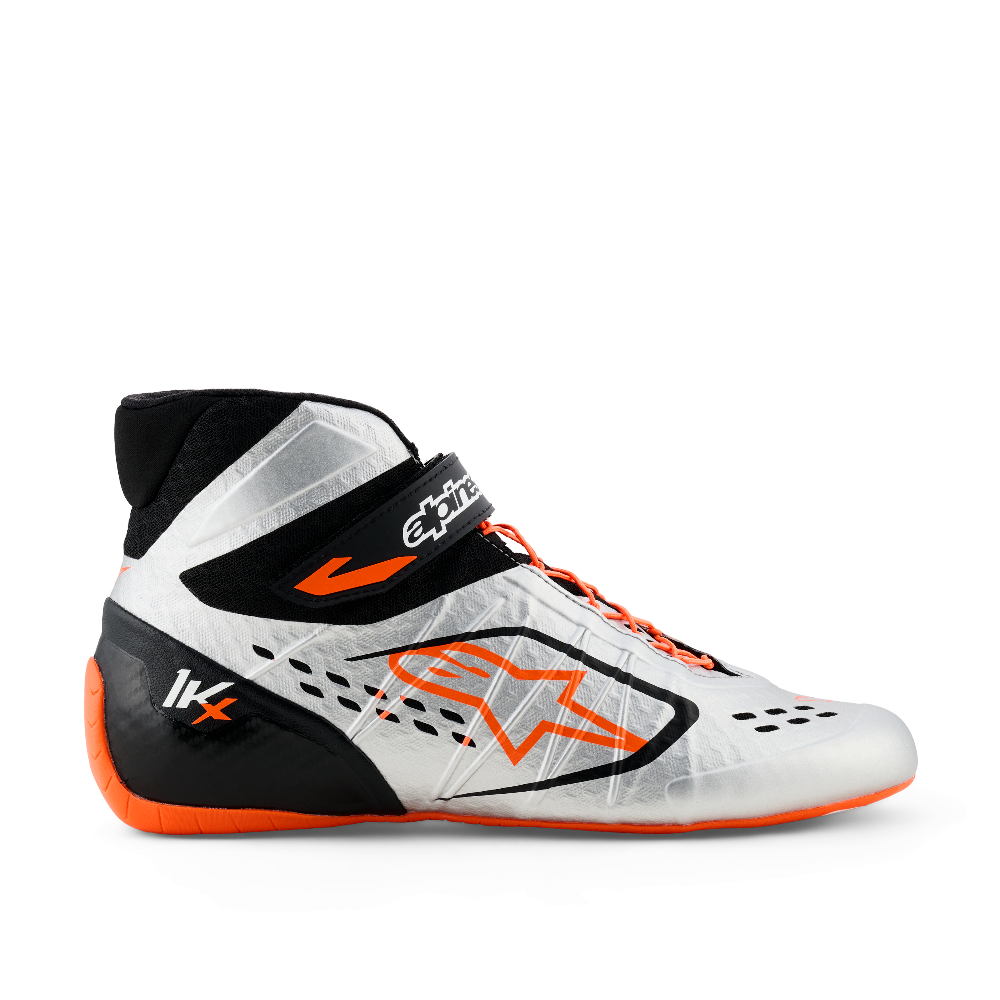 Alpinestars Tech-1 KX v3 karting shoes white orange black right side view
