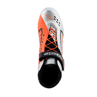 Thumbnail for Alpinestars Tech-1 KX v3 karting shoes white orange black top view