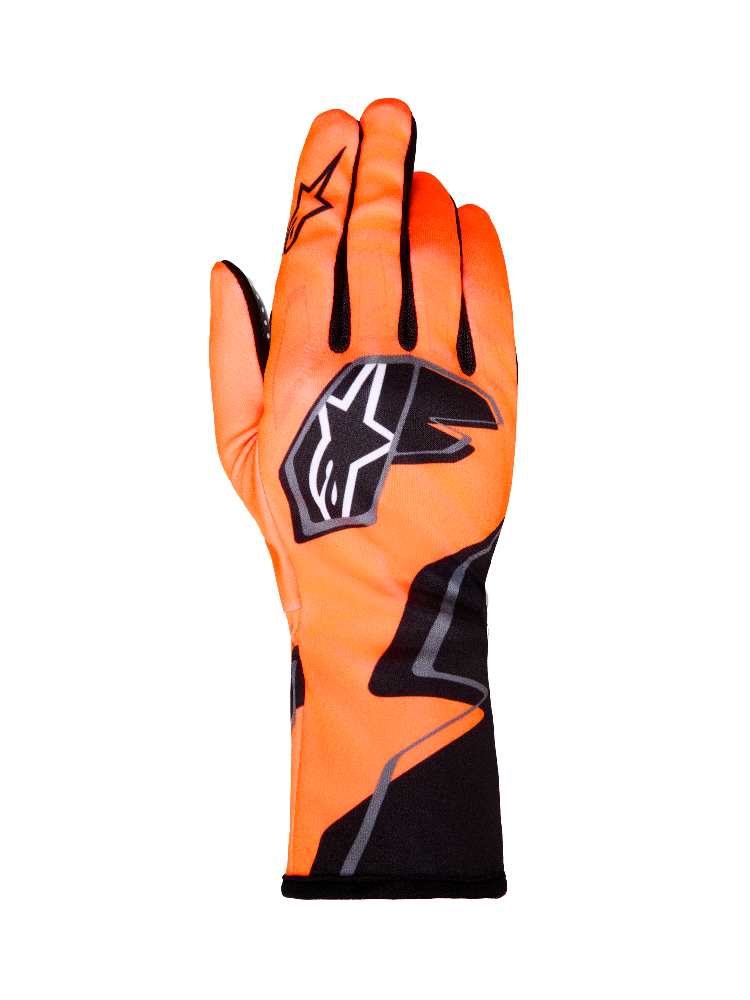 Alpinestars Tech-1 K Race V2 Graphic 1 Orange karting gloves top view image