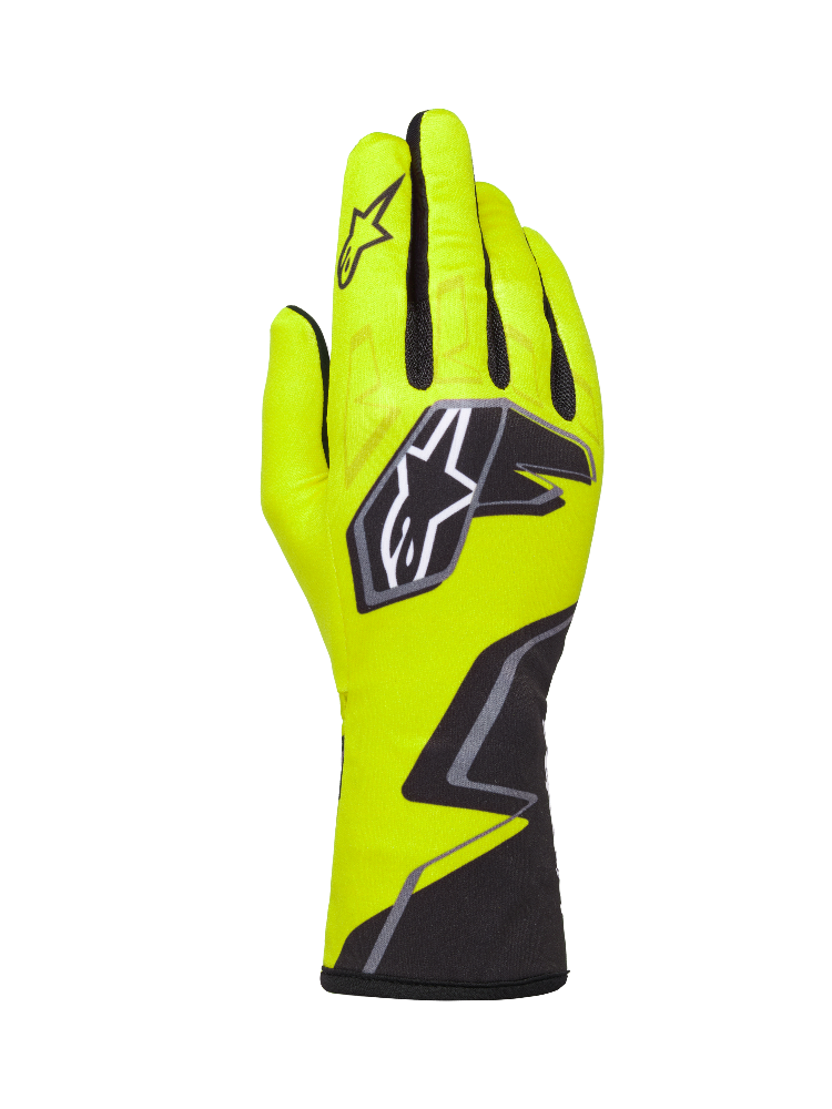 Alpinestars Tech-1 K Race V2 Graphic 1 Yellow karting gloves top view image