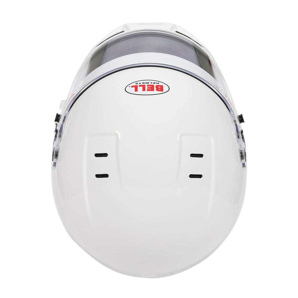 Bell GT6 Pro white helmet top overhead view