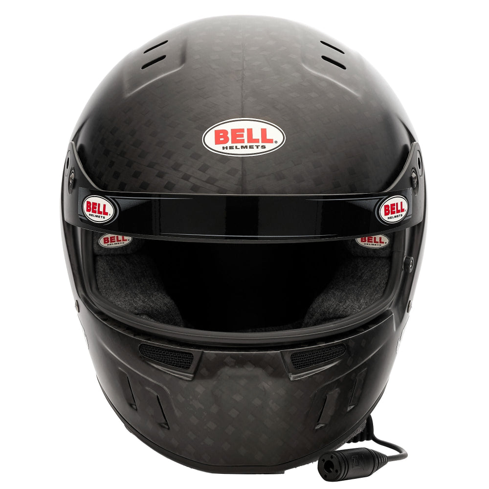 Bell HP6 Carbon Rally Helmet FIA front view with visor