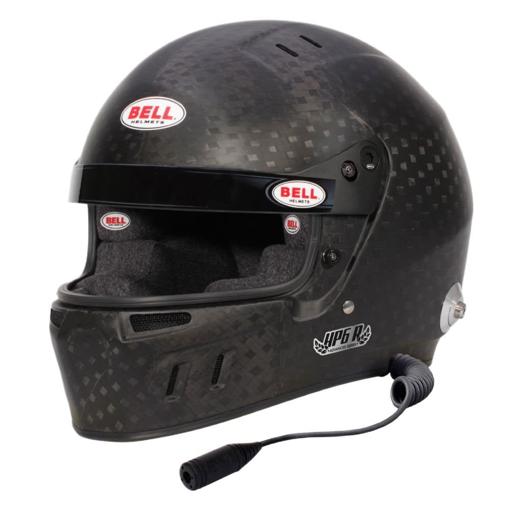 Bell HP6 Carbon Rally Helmet FIA carbon fiber three quarter view