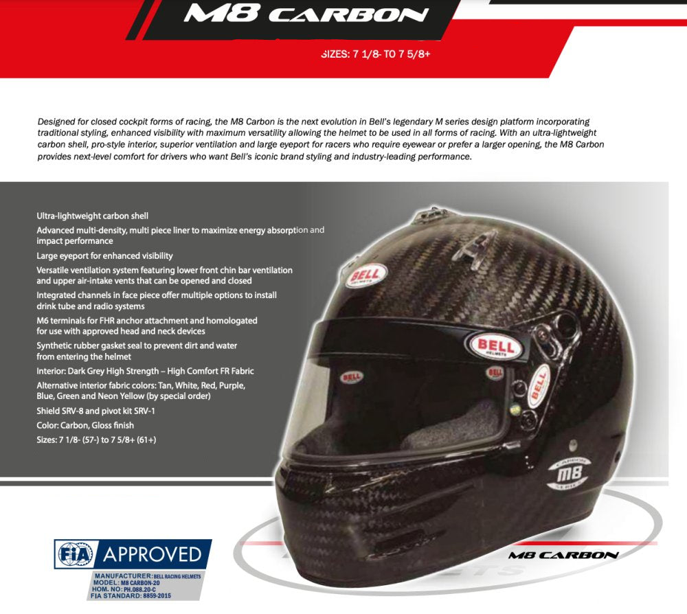Bell M.8 Carbon Fiber Helmet SA2025 - Thunder Hill 