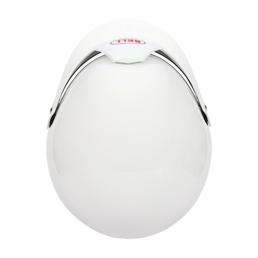 Bell Mag-10 Pro white helmet overhead top view