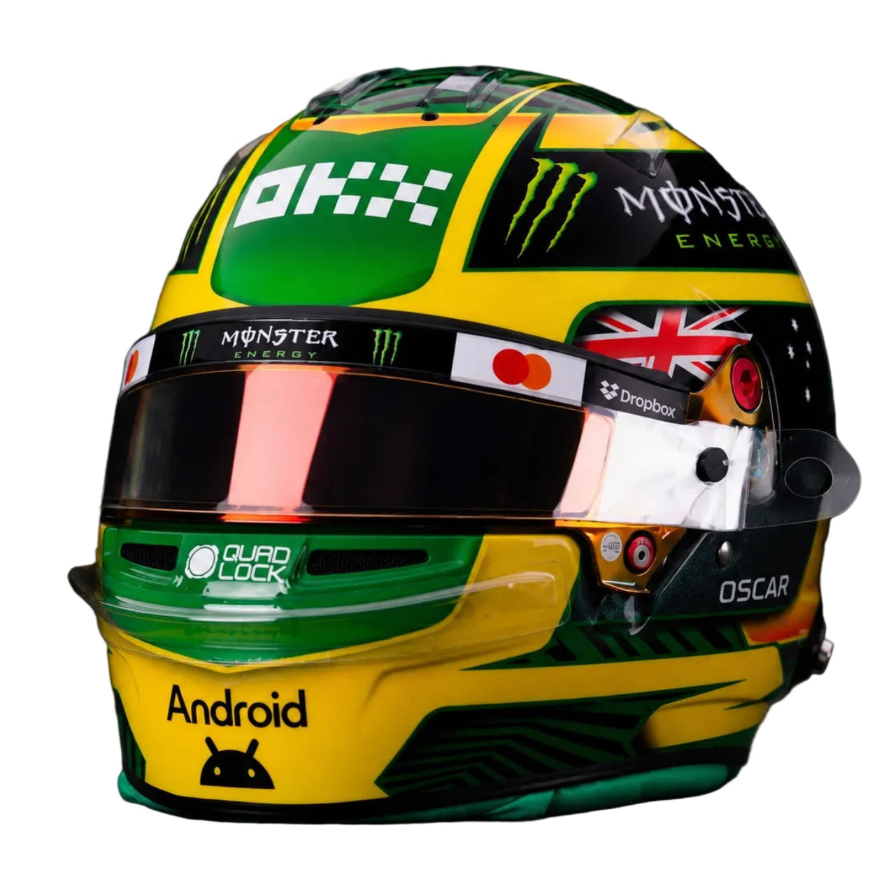 Bell Oscar Piastri 2026 Australian GP 1:2 scale mini helmet side view