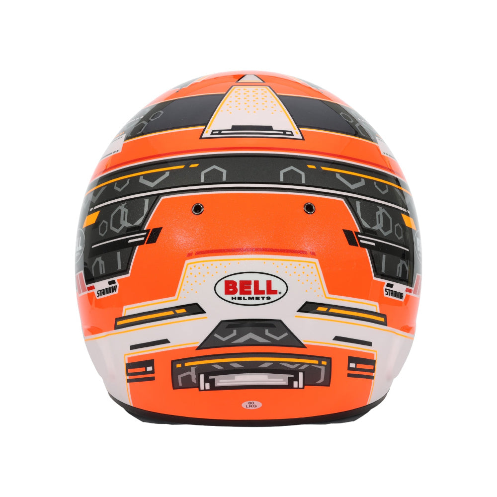 Bell RS7-K PRO Stamina Anthracite Orange Karting Helmet top view