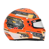 Thumbnail for Bell RS7-K PRO Stamina Anthracite Orange Karting Helmet front right angle