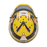 Thumbnail for Bell RS7-K Stamina Anthracite Yellow Karting Helmet top view