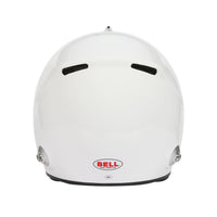 Thumbnail for Bell XR7 Pro white auto racing helmet, rear view with exhaust vents -image