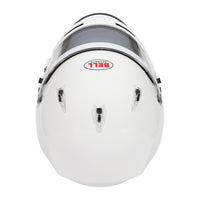 Thumbnail for Bell XR7 Pro white auto racing helmet, top view showing upper vents -image