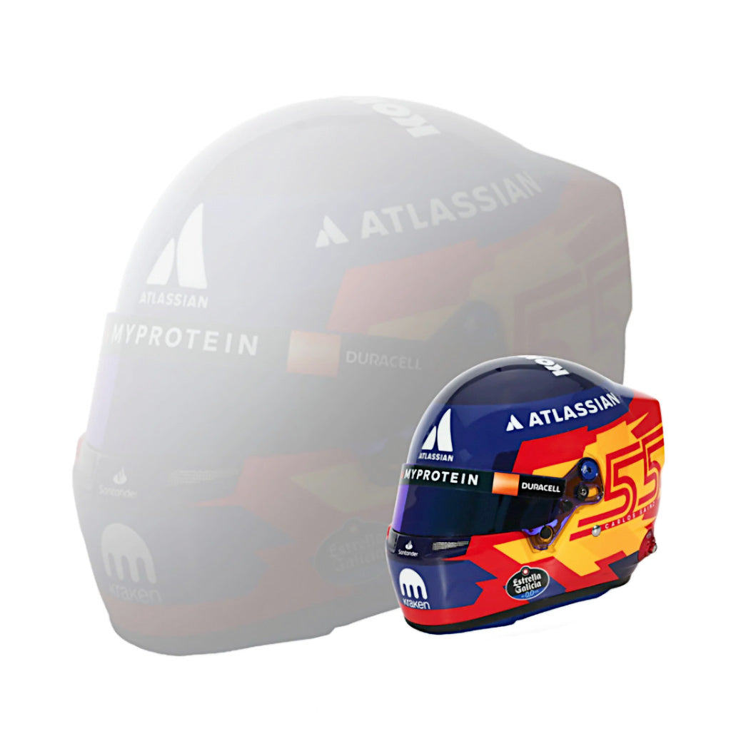 Bell HP77 Carlos Sainz 1:2 Scale F1 Mini Helmet | Williams 2025 F1 Season