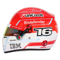 Thumbnail for Charles Leclerc 2026 F1 mini helmet side view with number 16 and sponsor graphics