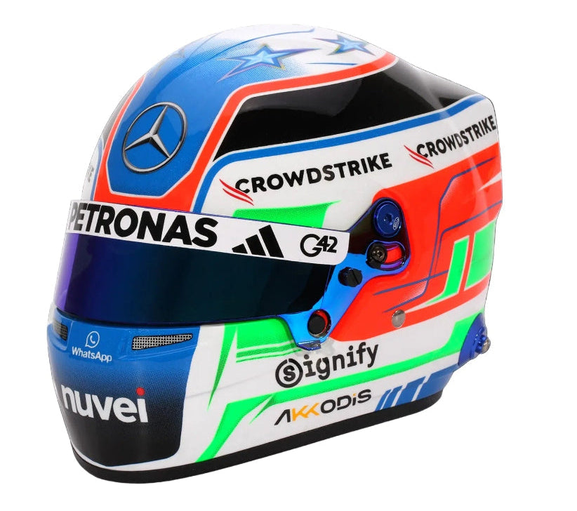 Kimi Antonelli 2025 F1 Bell mini helmet 1:2 scale front left view image