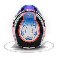 Thumbnail for Kimi Antonelli 2025 F1 Bell mini helmet top view with number 12 and star design image