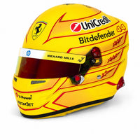 Thumbnail for Lewis Hamilton 2026 F1 Bell 1:2 scale mini helmet front three-quarter view on white background
