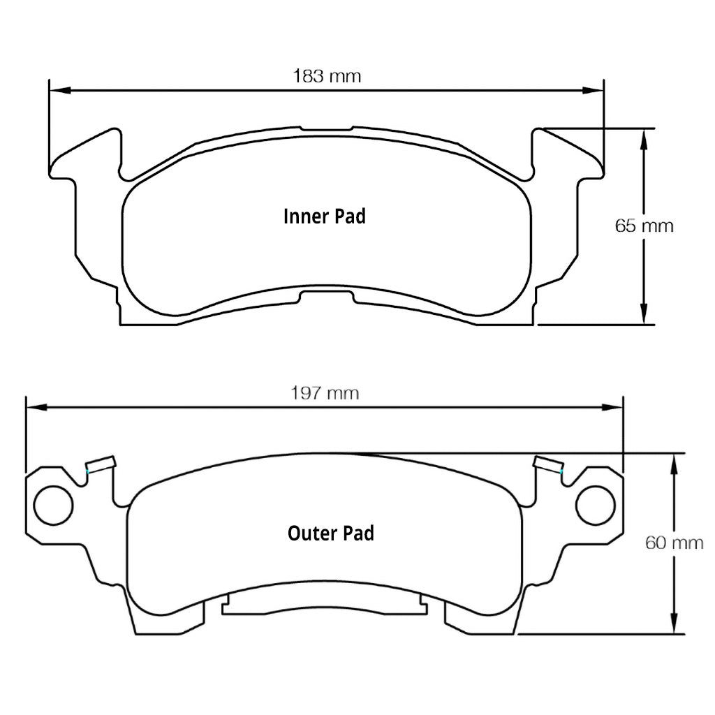 Pagid Racing Brake Pads No. 1594 (Front)