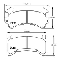 Thumbnail for Pagid Racing Brake Pads No. 1595USA (Front)