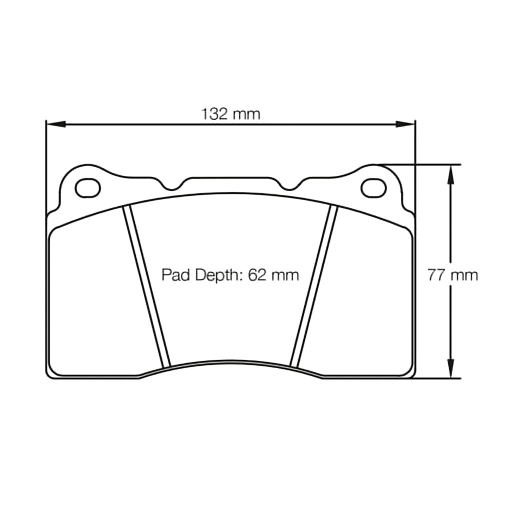 Pagid racing brake pad shape no. 2487 Subaru WRX STI