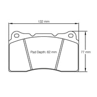 Thumbnail for Pagid racing brake pad shape no. 2487 Subaru WRX STI