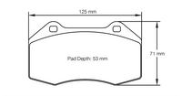 Thumbnail for Pagid Racing Brake Pads No. 8023 (Front)